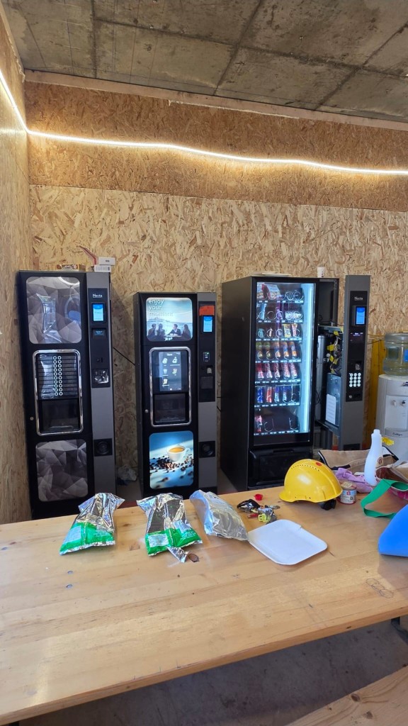 Installation chantier — 3 machines Necta